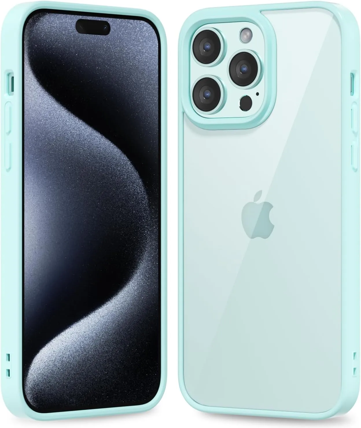 iPhone 16 Pro Transparent Hybrid Hard Shell Plastic & Soft Silicone Rubber Bumper Non-Yellow Acrylic Protective Lightweight Cover