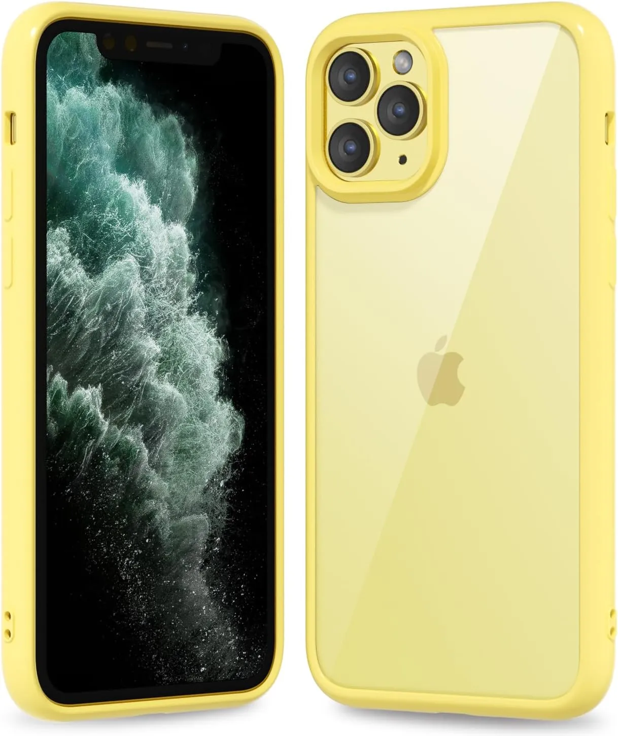 iPhone 16 Pro Transparent Hybrid Hard Shell Plastic & Soft Silicone Rubber Bumper Non-Yellow Acrylic Protective Lightweight Cover
