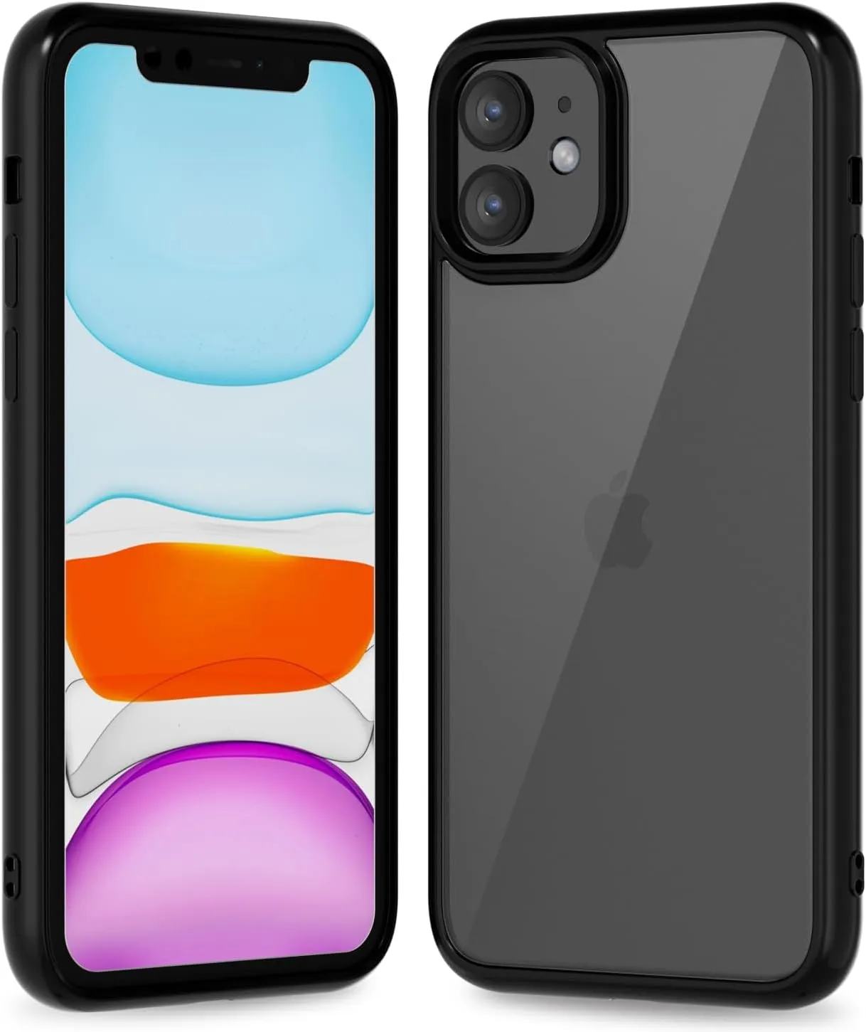 iPhone 16 Pro Transparent Hybrid Hard Shell Plastic & Soft Silicone Rubber Bumper Non-Yellow Acrylic Protective Lightweight Cover