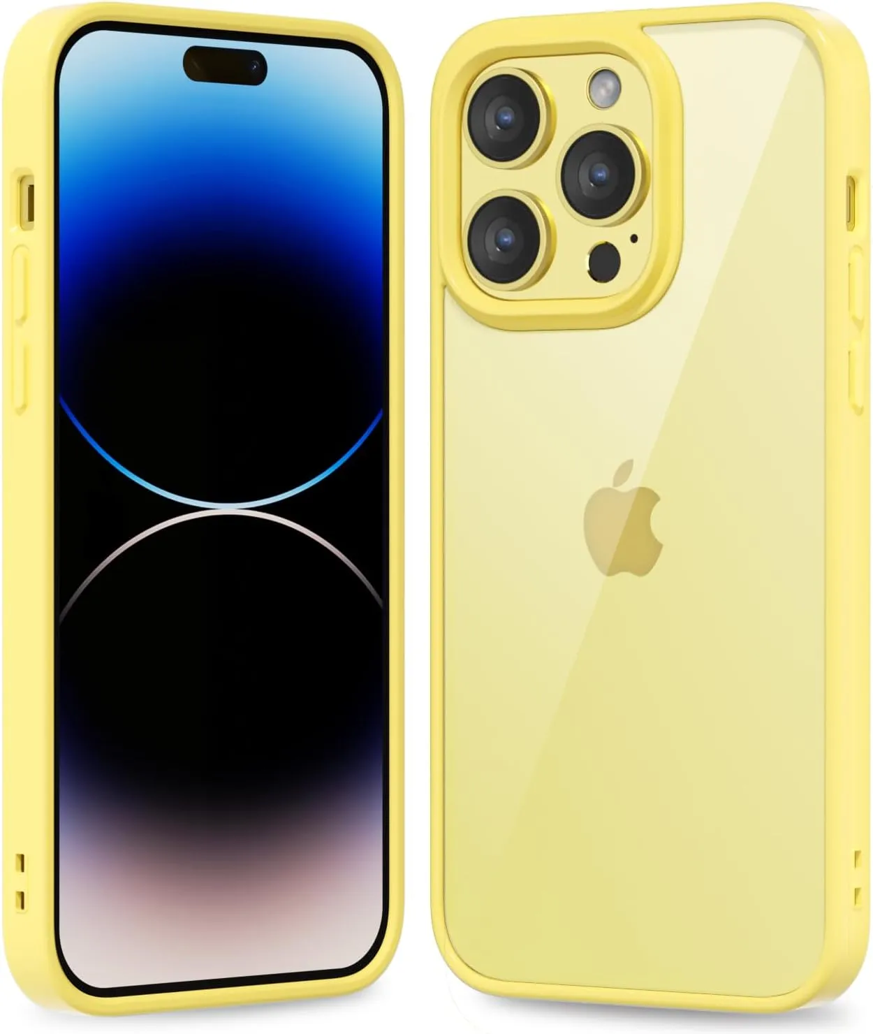 iPhone 16 Pro Transparent Hybrid Hard Shell Plastic & Soft Silicone Rubber Bumper Non-Yellow Acrylic Protective Lightweight Cover
