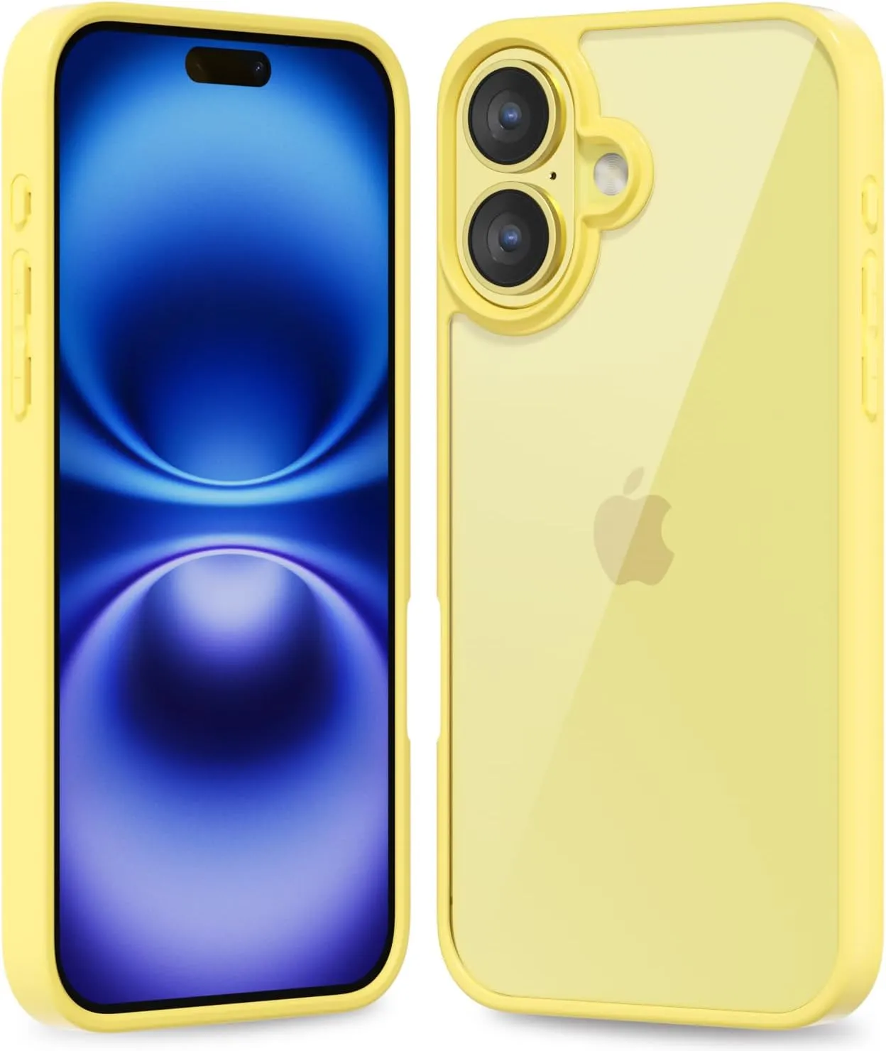 iPhone 16 Pro Transparent Hybrid Hard Shell Plastic & Soft Silicone Rubber Bumper Non-Yellow Acrylic Protective Lightweight Cover