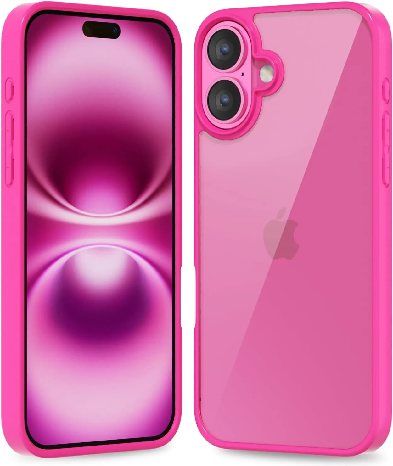 iPhone 16 Pro Transparent Hybrid Hard Shell Plastic & Soft Silicone Rubber Bumper Non-Yellow Acrylic Protective Lightweight Cover