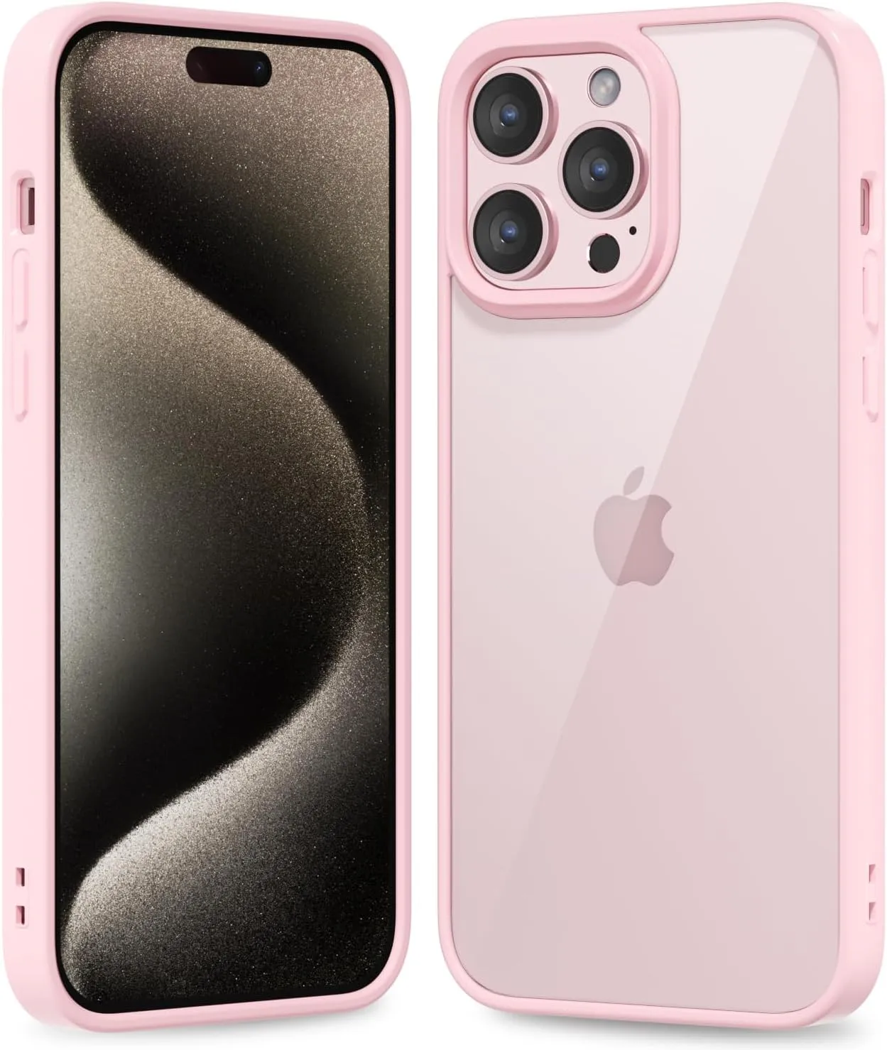 iPhone 16 Pro Transparent Hybrid Hard Shell Plastic & Soft Silicone Rubber Bumper Non-Yellow Acrylic Protective Lightweight Cover
