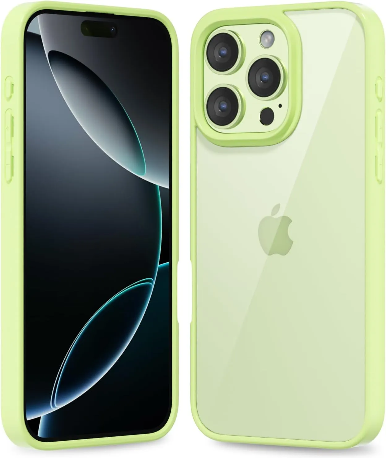 iPhone 16 Pro Transparent Hybrid Hard Shell Plastic & Soft Silicone Rubber Bumper Non-Yellow Acrylic Protective Lightweight Cover