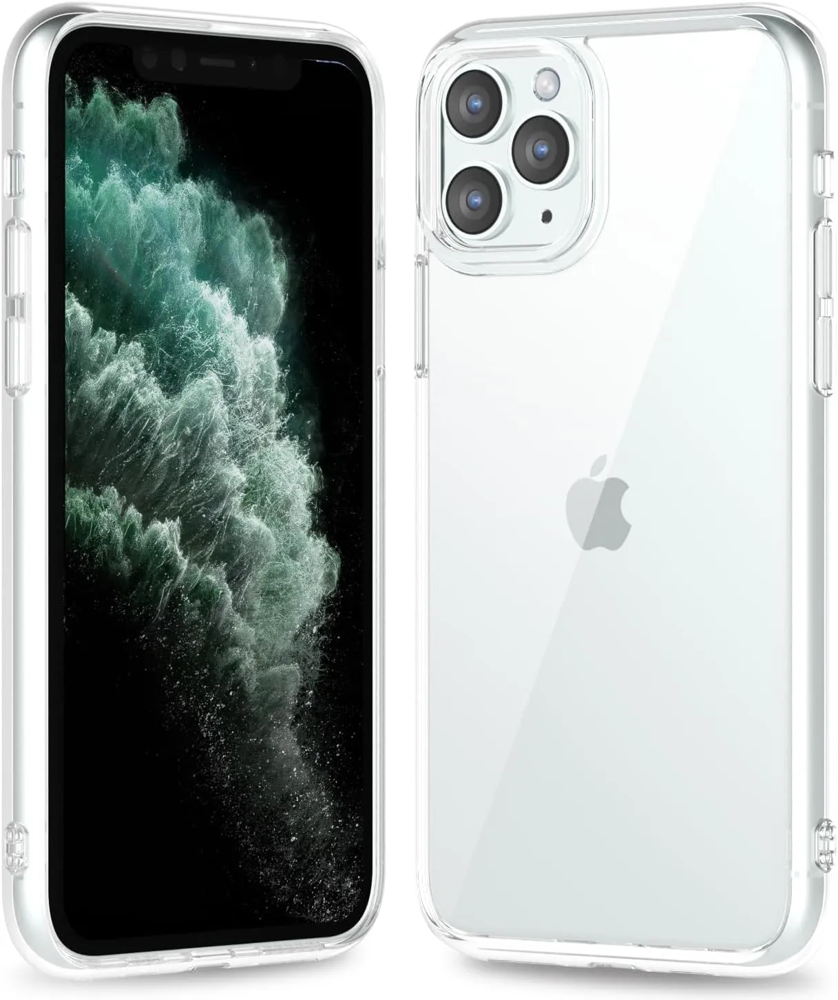 iPhone 16 Pro Transparent Hybrid Hard Shell Plastic & Soft Silicone Rubber Bumper Non-Yellow Acrylic Protective Lightweight Cover