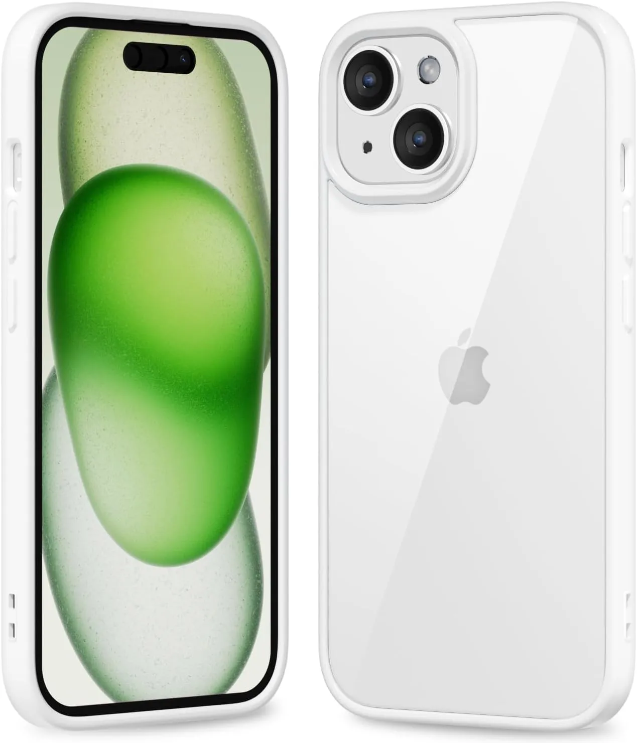 iPhone 16 Pro Transparent Hybrid Hard Shell Plastic & Soft Silicone Rubber Bumper Non-Yellow Acrylic Protective Lightweight Cover