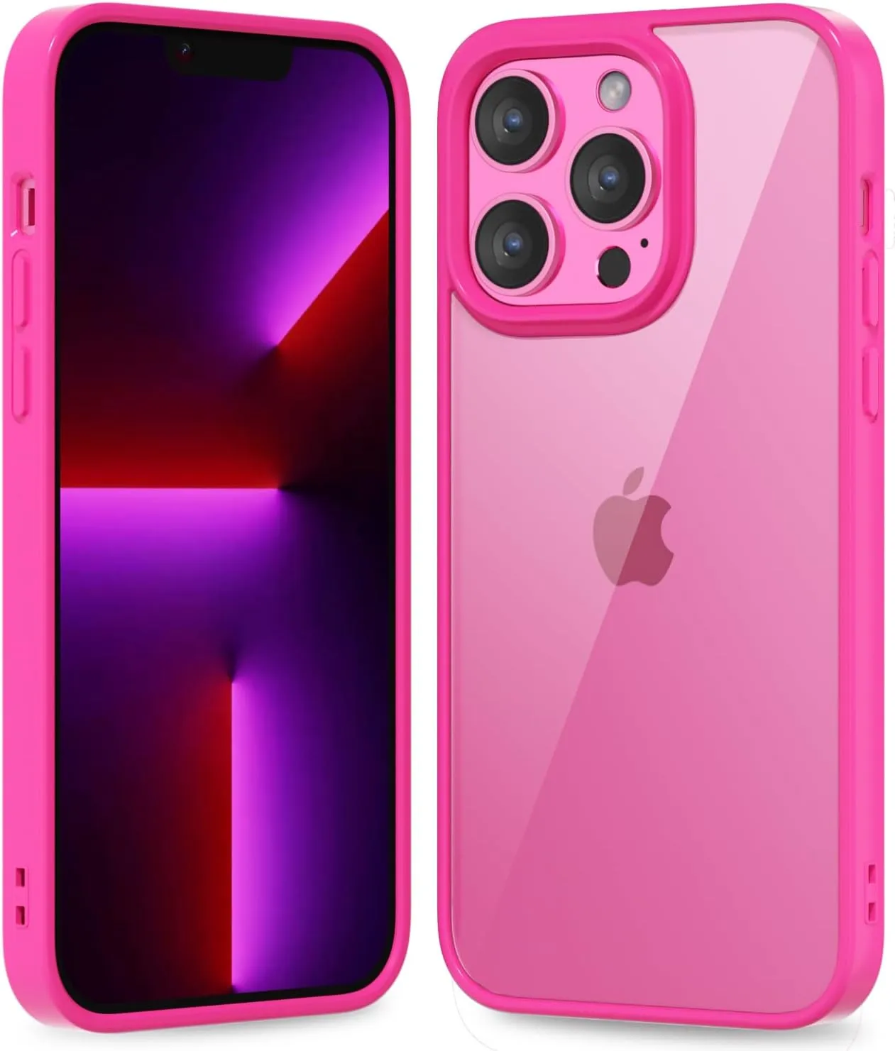 iPhone 16 Pro Transparent Hybrid Hard Shell Plastic & Soft Silicone Rubber Bumper Non-Yellow Acrylic Protective Lightweight Cover