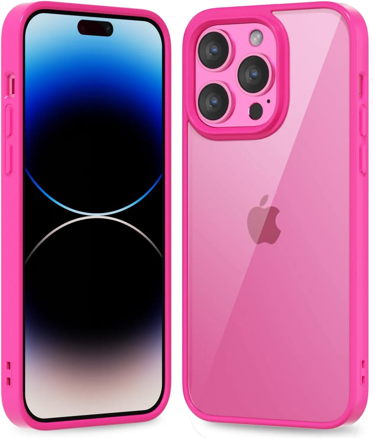 iPhone 16 Pro Transparent Hybrid Hard Shell Plastic & Soft Silicone Rubber Bumper Non-Yellow Acrylic Protective Lightweight Cover