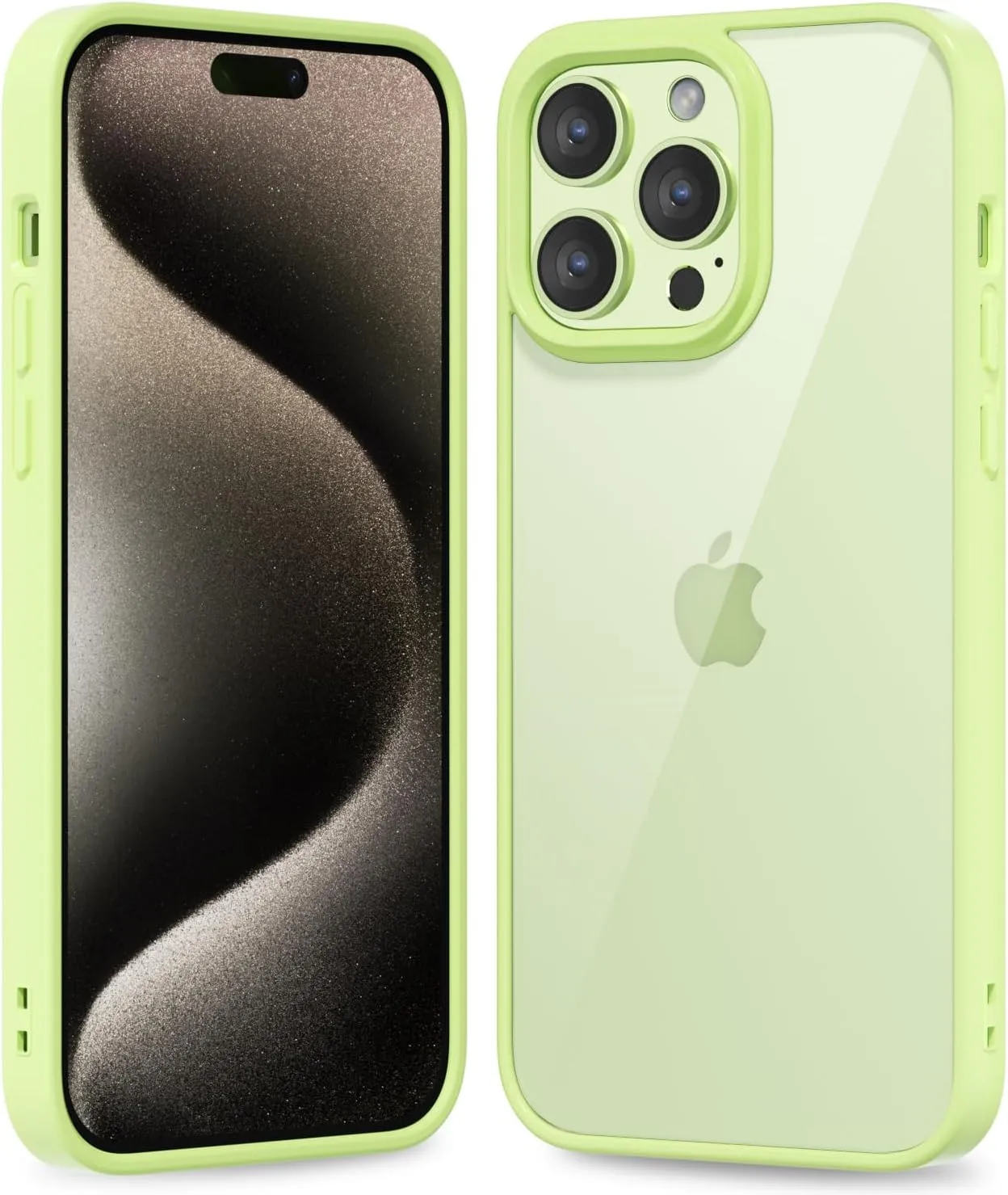 iPhone 16 Pro Transparent Hybrid Hard Shell Plastic & Soft Silicone Rubber Bumper Non-Yellow Acrylic Protective Lightweight Cover
