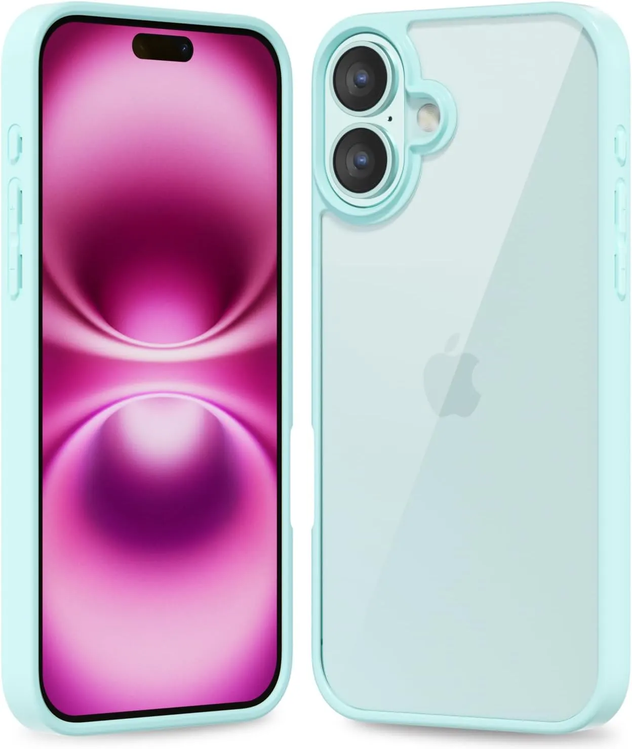 iPhone 16 Pro Transparent Hybrid Hard Shell Plastic & Soft Silicone Rubber Bumper Non-Yellow Acrylic Protective Lightweight Cover