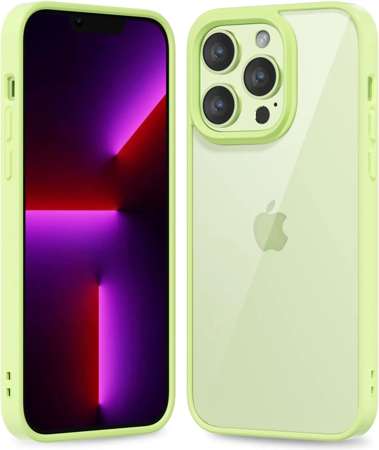 iPhone 16 Pro Transparent Hybrid Hard Shell Plastic & Soft Silicone Rubber Bumper Non-Yellow Acrylic Protective Lightweight Cover
