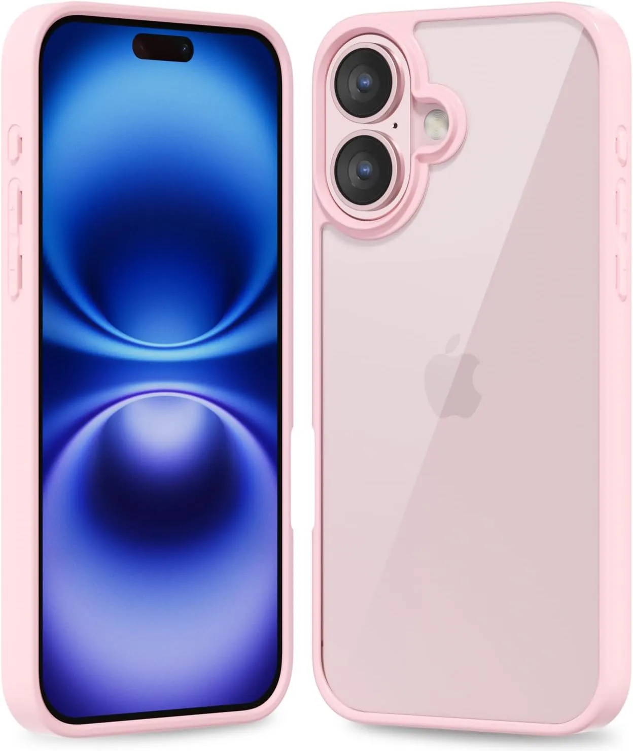 iPhone 16 Pro Transparent Hybrid Hard Shell Plastic & Soft Silicone Rubber Bumper Non-Yellow Acrylic Protective Lightweight Cover