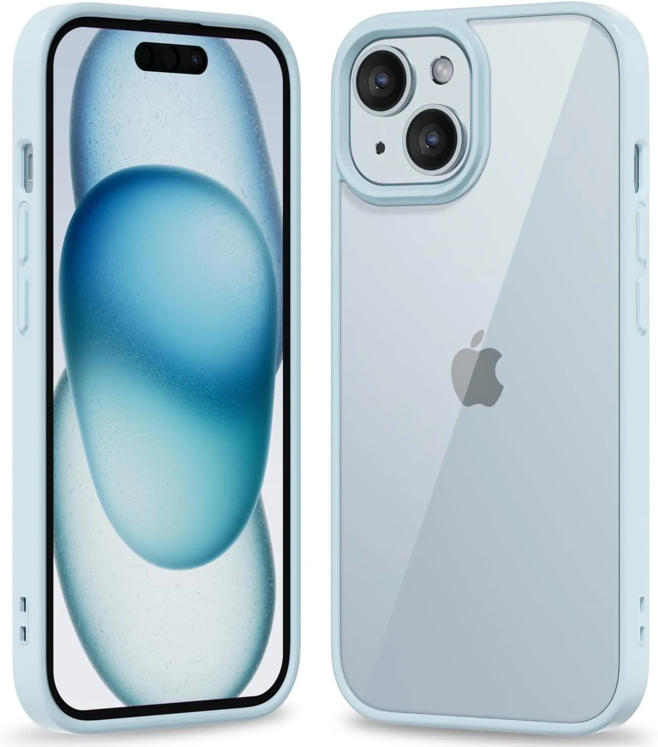 iPhone 16 Pro Transparent Hybrid Hard Shell Plastic & Soft Silicone Rubber Bumper Non-Yellow Acrylic Protective Lightweight Cover