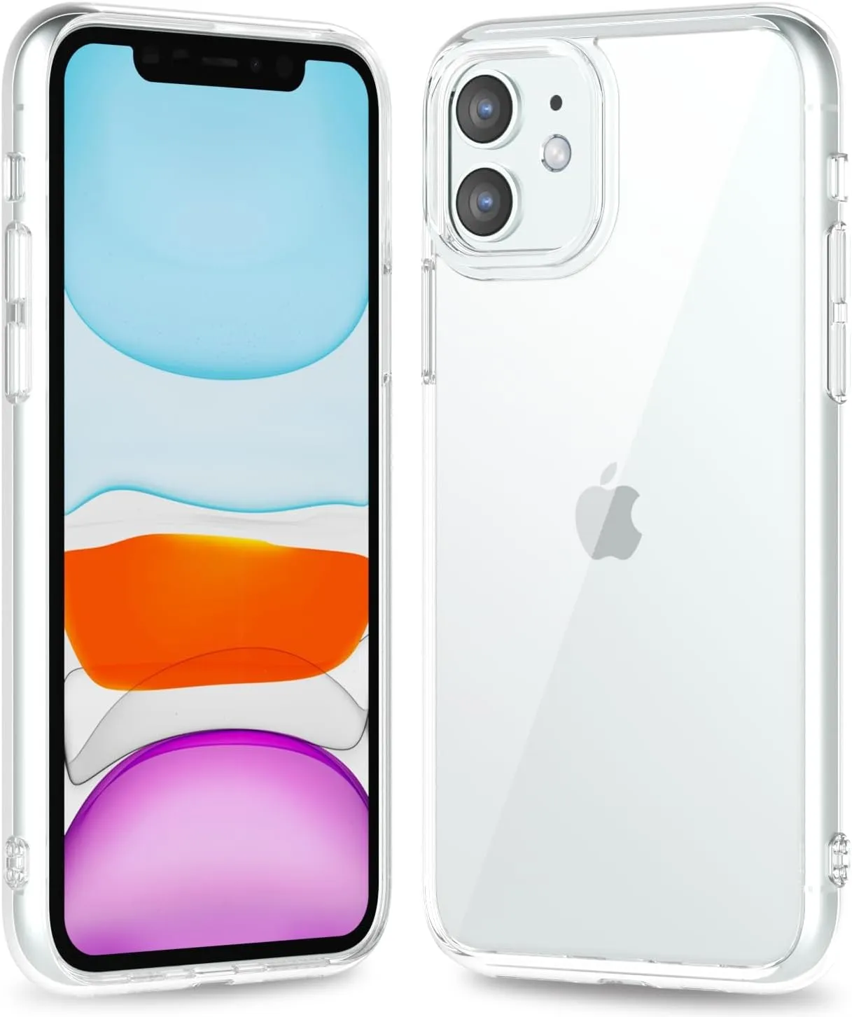 iPhone 16 Pro Transparent Hybrid Hard Shell Plastic & Soft Silicone Rubber Bumper Non-Yellow Acrylic Protective Lightweight Cover