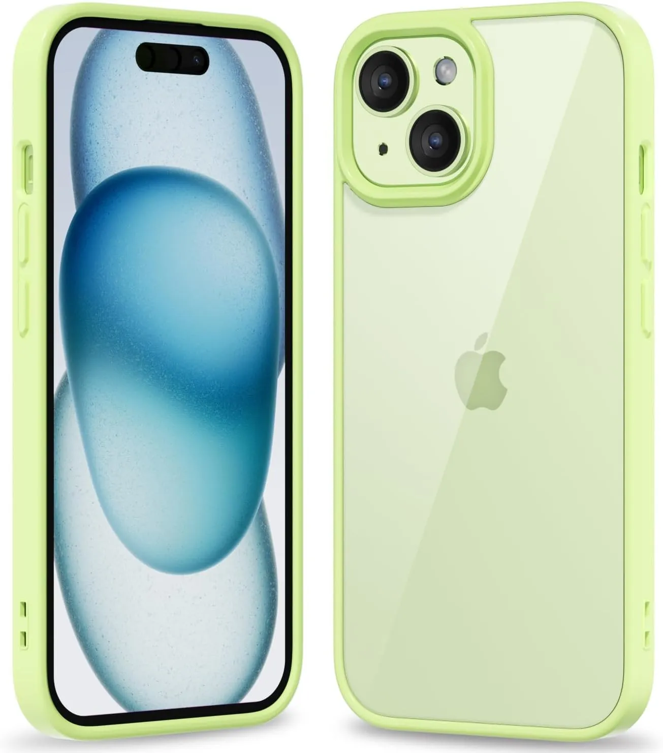 iPhone 16 Pro Transparent Hybrid Hard Shell Plastic & Soft Silicone Rubber Bumper Non-Yellow Acrylic Protective Lightweight Cover