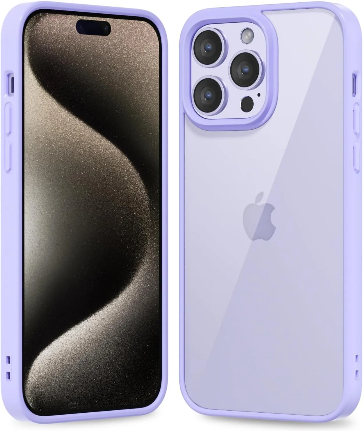 iPhone 16 Pro Transparent Hybrid Hard Shell Plastic & Soft Silicone Rubber Bumper Non-Yellow Acrylic Protective Lightweight Cover