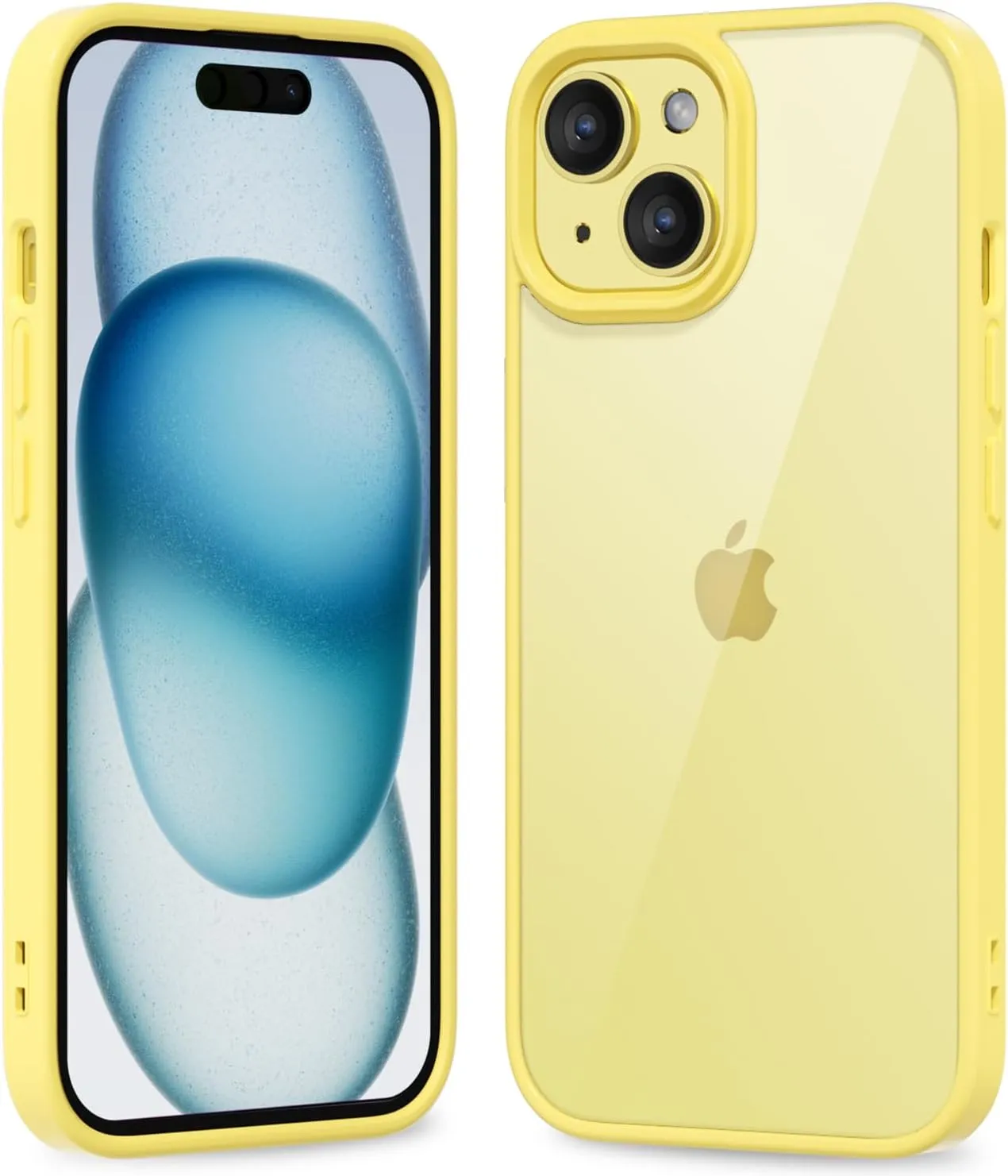 iPhone 16 Pro Transparent Hybrid Hard Shell Plastic & Soft Silicone Rubber Bumper Non-Yellow Acrylic Protective Lightweight Cover