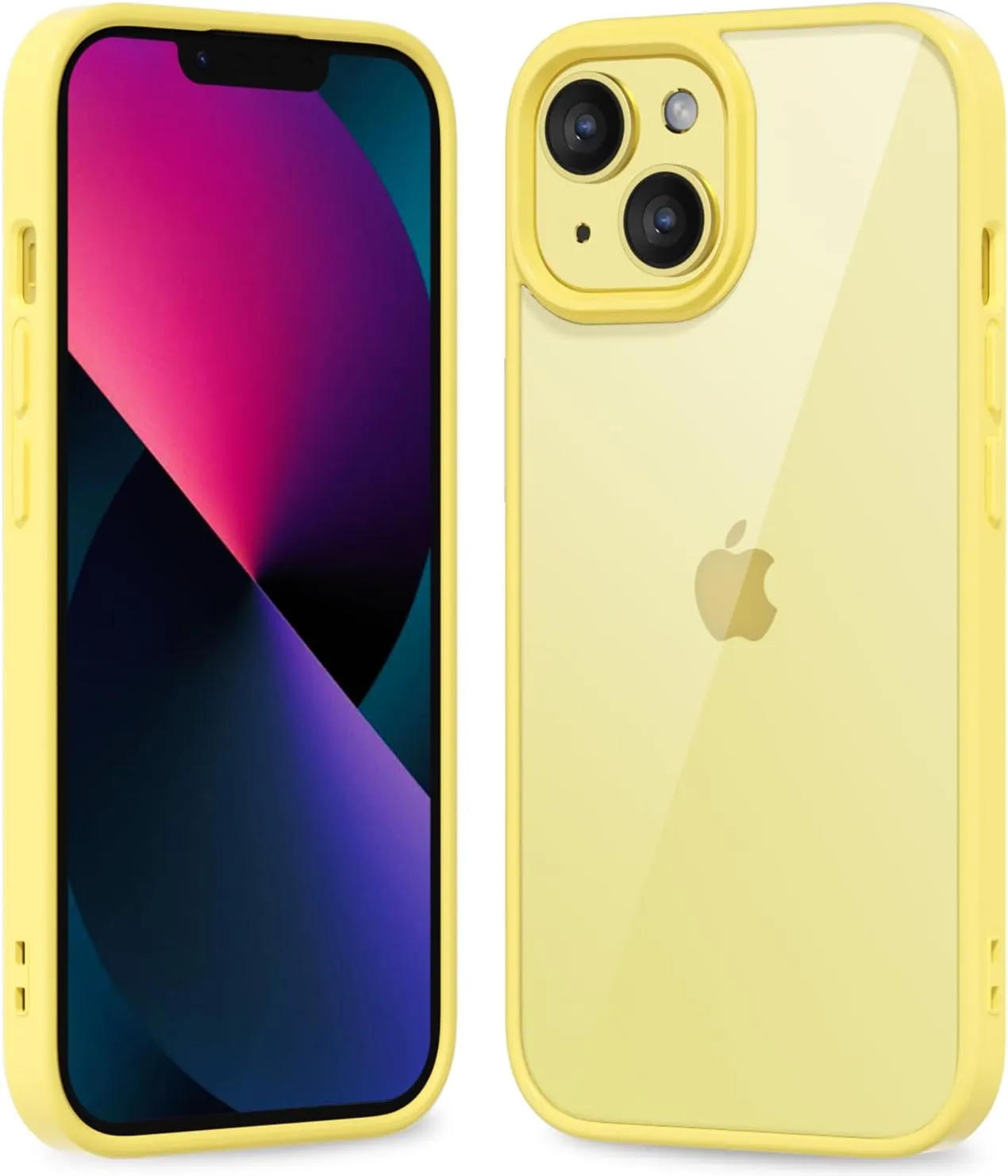 iPhone 16 Pro Transparent Hybrid Hard Shell Plastic & Soft Silicone Rubber Bumper Non-Yellow Acrylic Protective Lightweight Cover