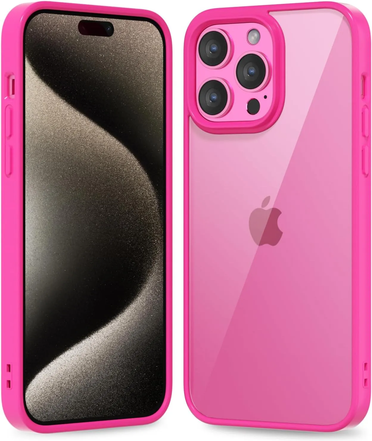 iPhone 16 Pro Transparent Hybrid Hard Shell Plastic & Soft Silicone Rubber Bumper Non-Yellow Acrylic Protective Lightweight Cover