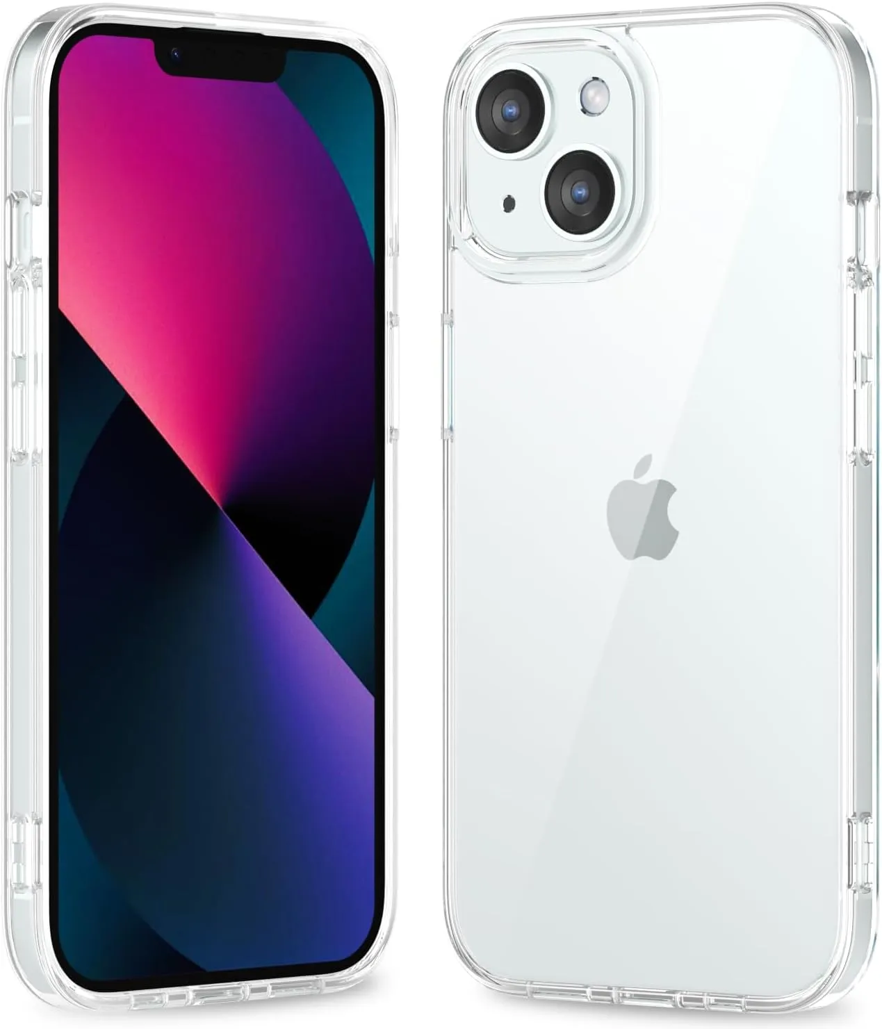 iPhone 16 Pro Transparent Hybrid Hard Shell Plastic & Soft Silicone Rubber Bumper Non-Yellow Acrylic Protective Lightweight Cover