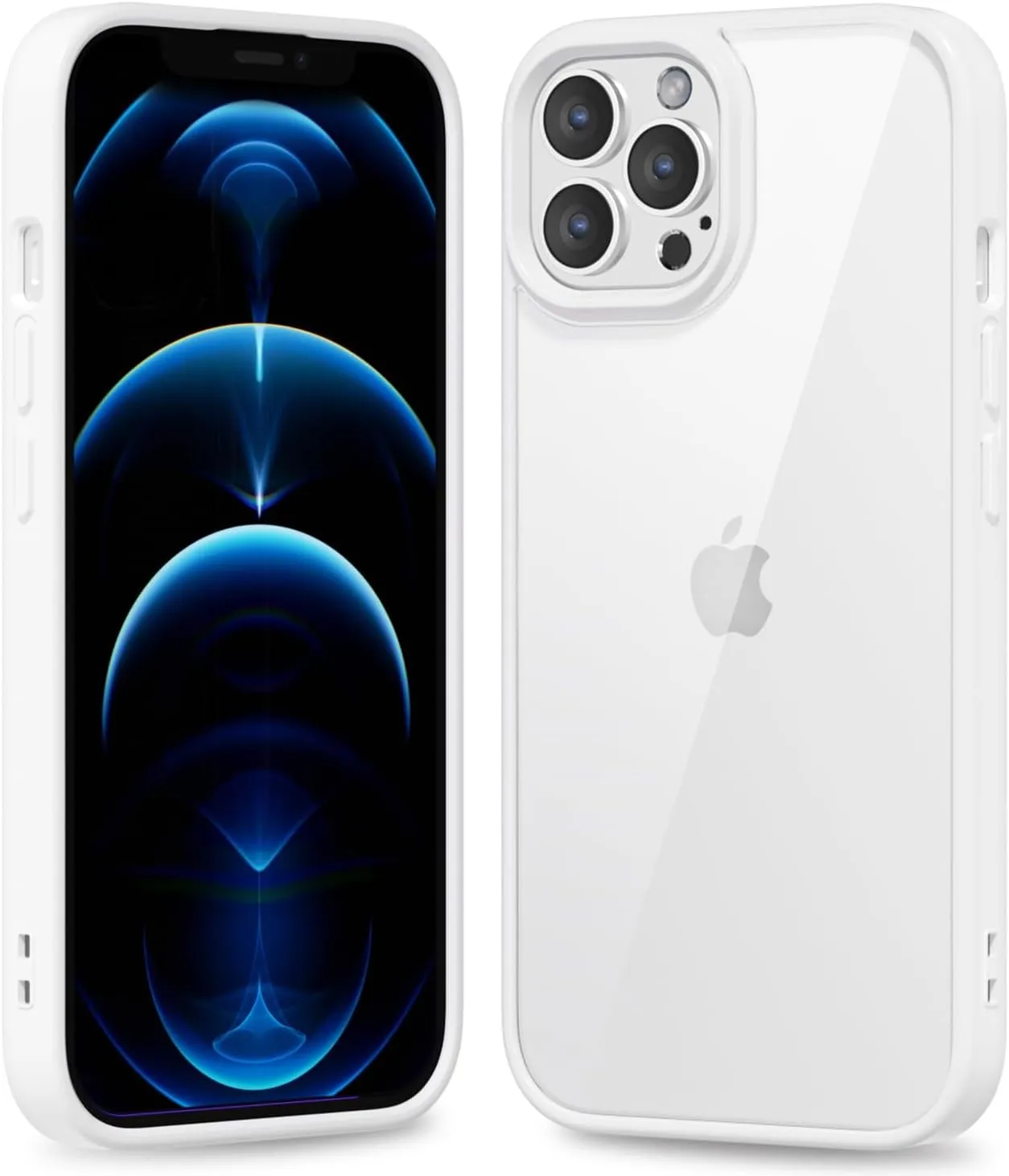 iPhone 16 Pro Transparent Hybrid Hard Shell Plastic & Soft Silicone Rubber Bumper Non-Yellow Acrylic Protective Lightweight Cover
