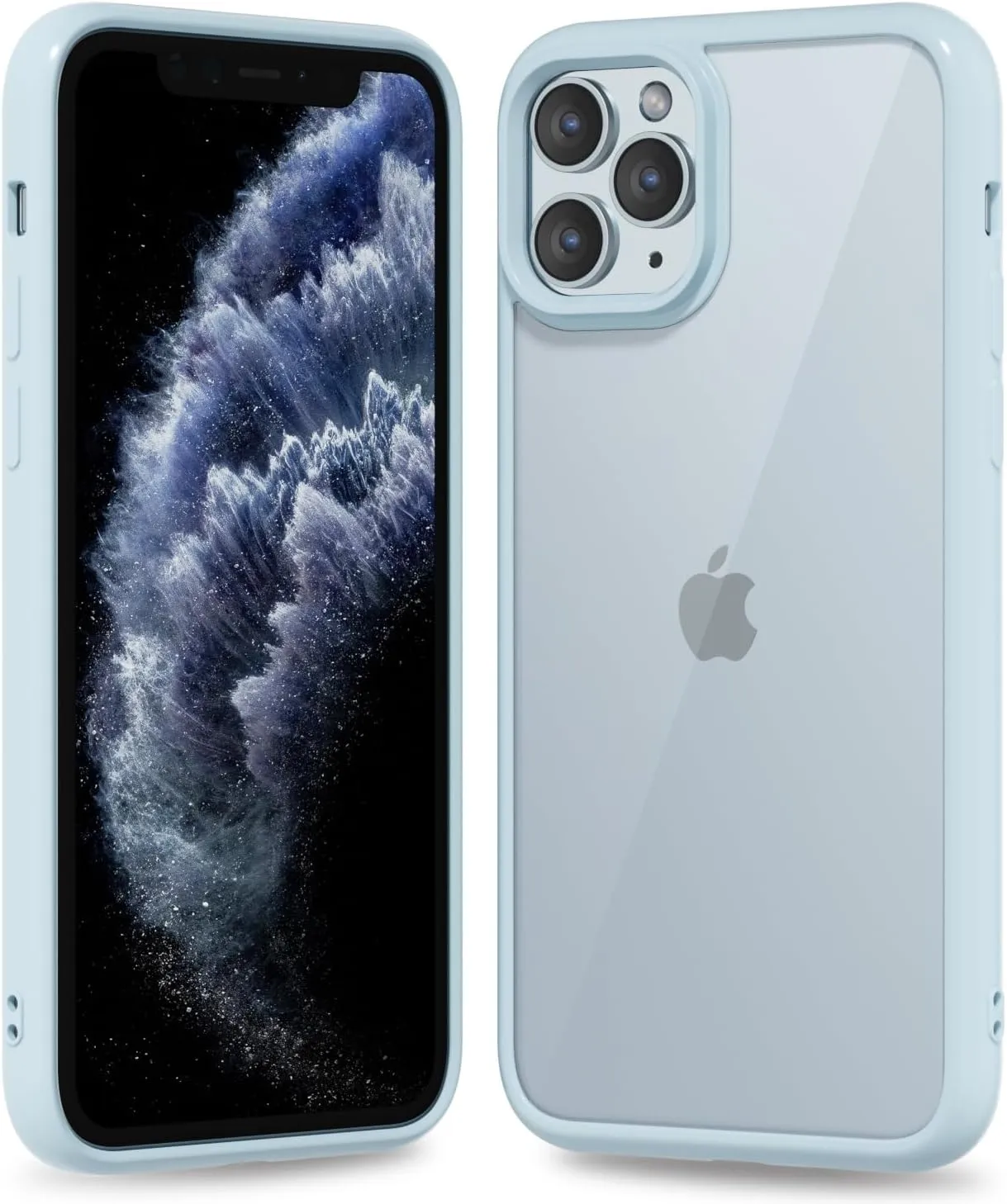 iPhone 16 Pro Transparent Hybrid Hard Shell Plastic & Soft Silicone Rubber Bumper Non-Yellow Acrylic Protective Lightweight Cover