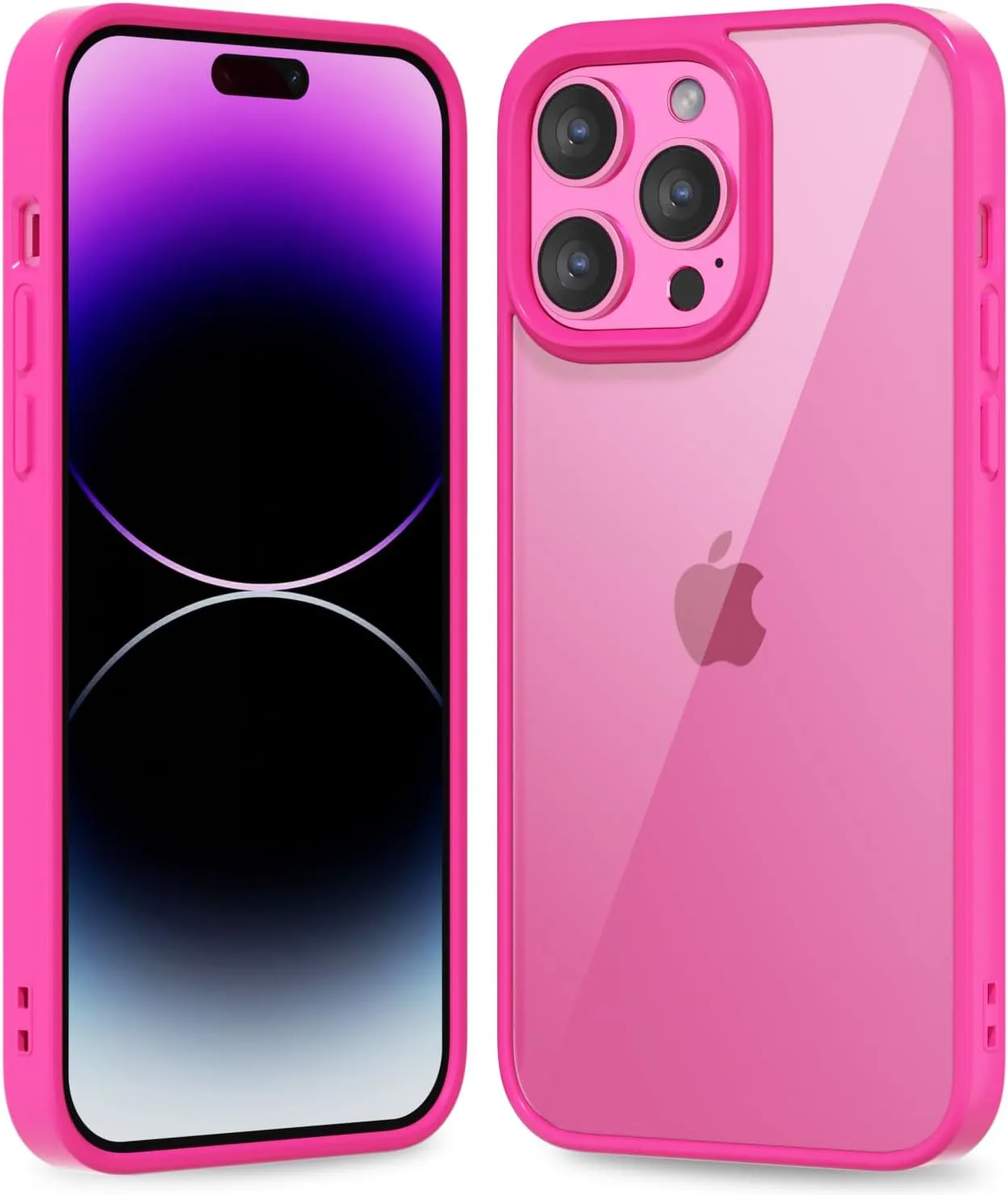 iPhone 16 Pro Transparent Hybrid Hard Shell Plastic & Soft Silicone Rubber Bumper Non-Yellow Acrylic Protective Lightweight Cover