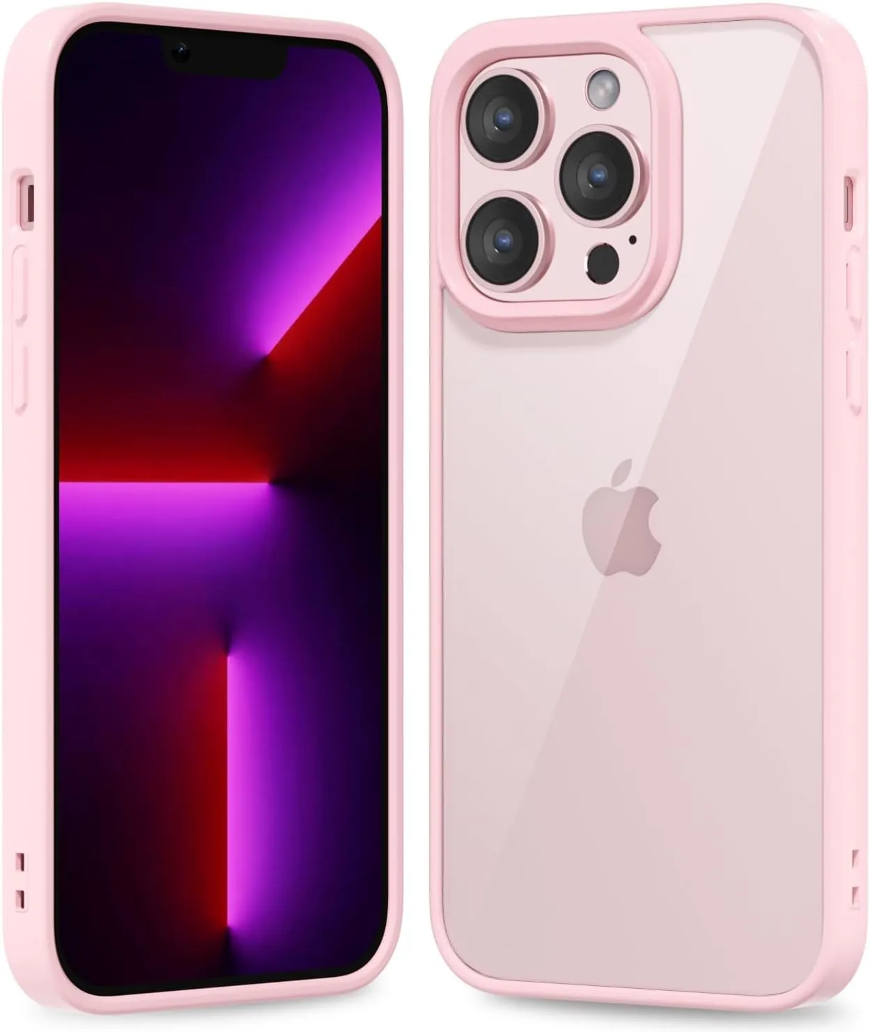 iPhone 16 Pro Transparent Hybrid Hard Shell Plastic & Soft Silicone Rubber Bumper Non-Yellow Acrylic Protective Lightweight Cover