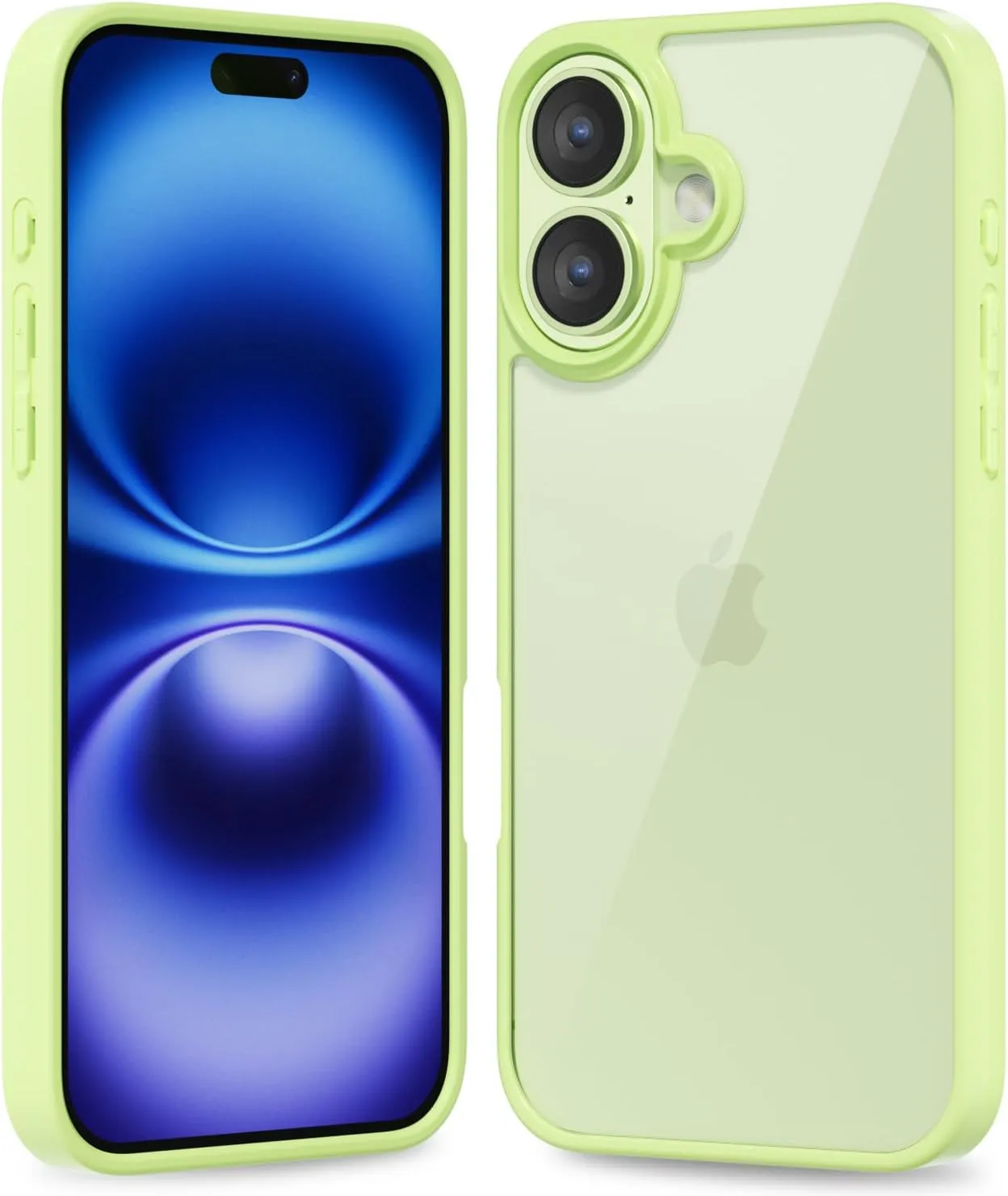 iPhone 16 Pro Transparent Hybrid Hard Shell Plastic & Soft Silicone Rubber Bumper Non-Yellow Acrylic Protective Lightweight Cover