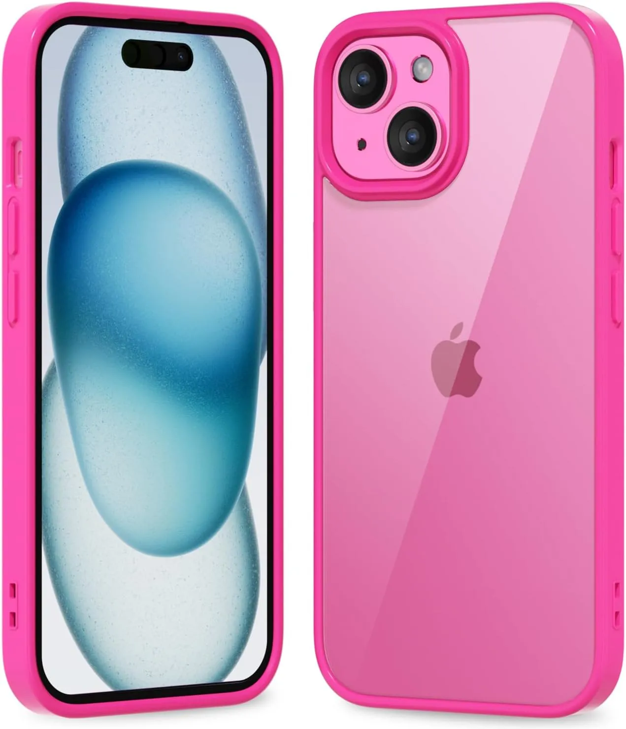 iPhone 16 Pro Transparent Hybrid Hard Shell Plastic & Soft Silicone Rubber Bumper Non-Yellow Acrylic Protective Lightweight Cover
