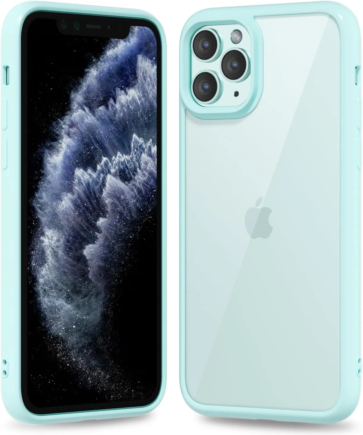 iPhone 16 Pro Transparent Hybrid Hard Shell Plastic & Soft Silicone Rubber Bumper Non-Yellow Acrylic Protective Lightweight Cover