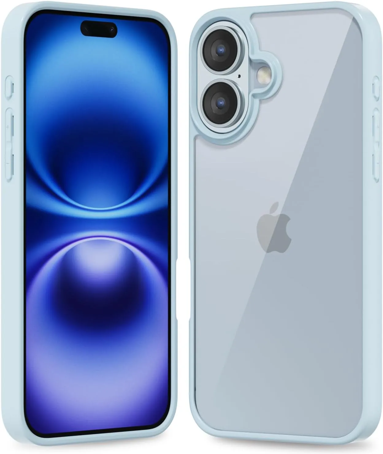 iPhone 16 Pro Transparent Hybrid Hard Shell Plastic & Soft Silicone Rubber Bumper Non-Yellow Acrylic Protective Lightweight Cover