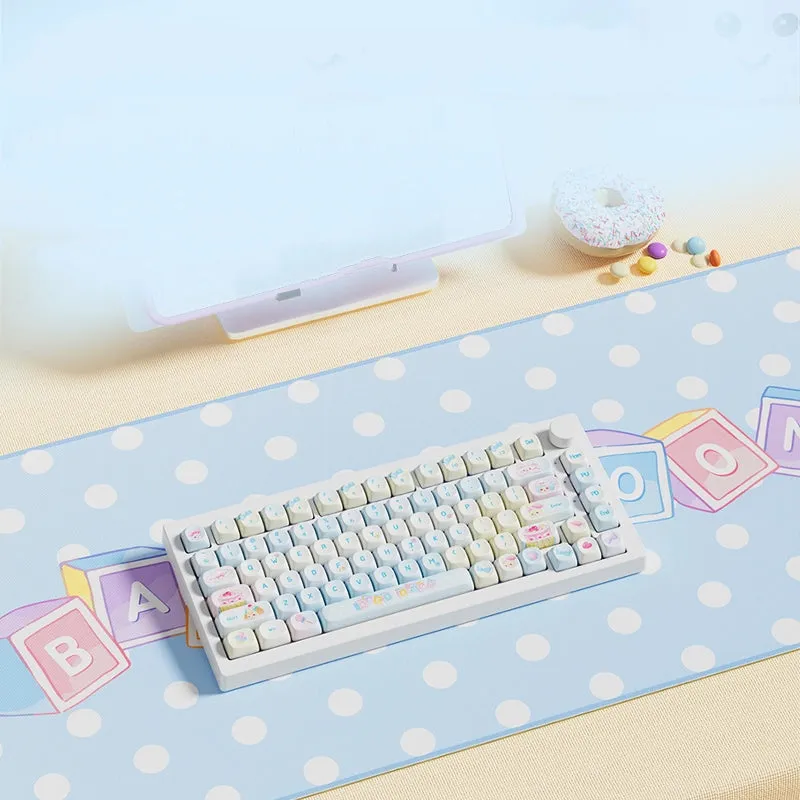 Kawaii Blue Sublimation PBT Gaming Keyboard Keycaps