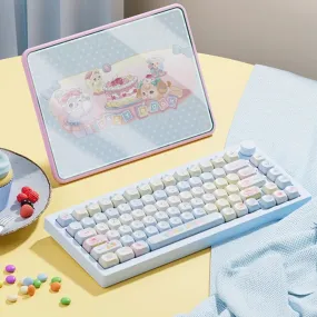 Kawaii Blue Sublimation PBT Gaming Keyboard Keycaps