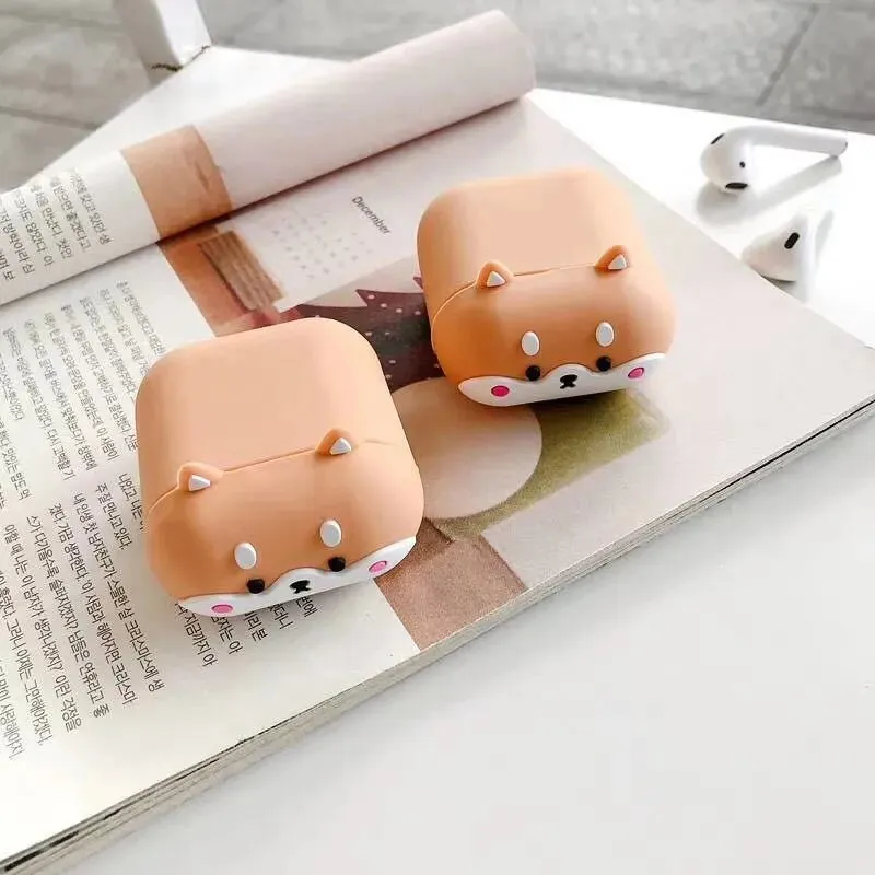 Kawaii Cartoon Corgi AirPods Case