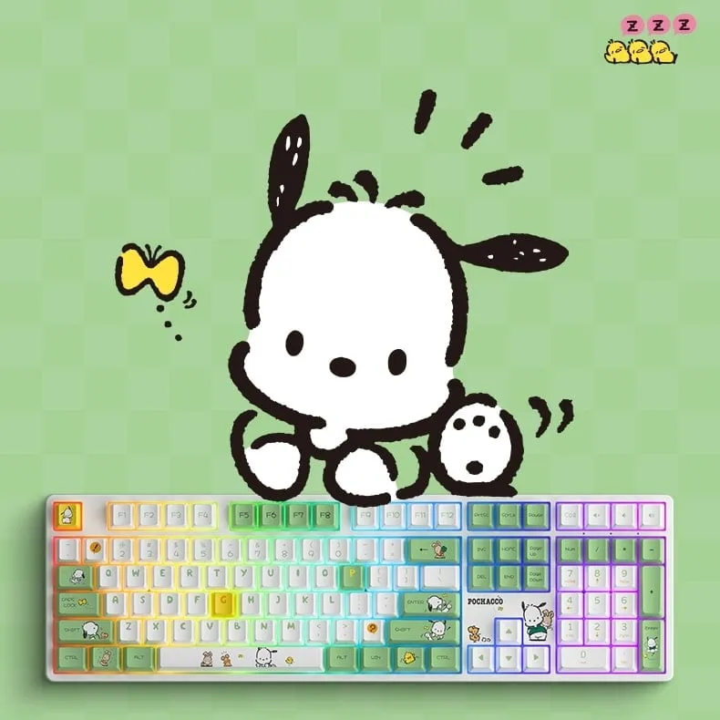 Kawaii Pochacco Three-mode Wireless Mechanical Keyboard