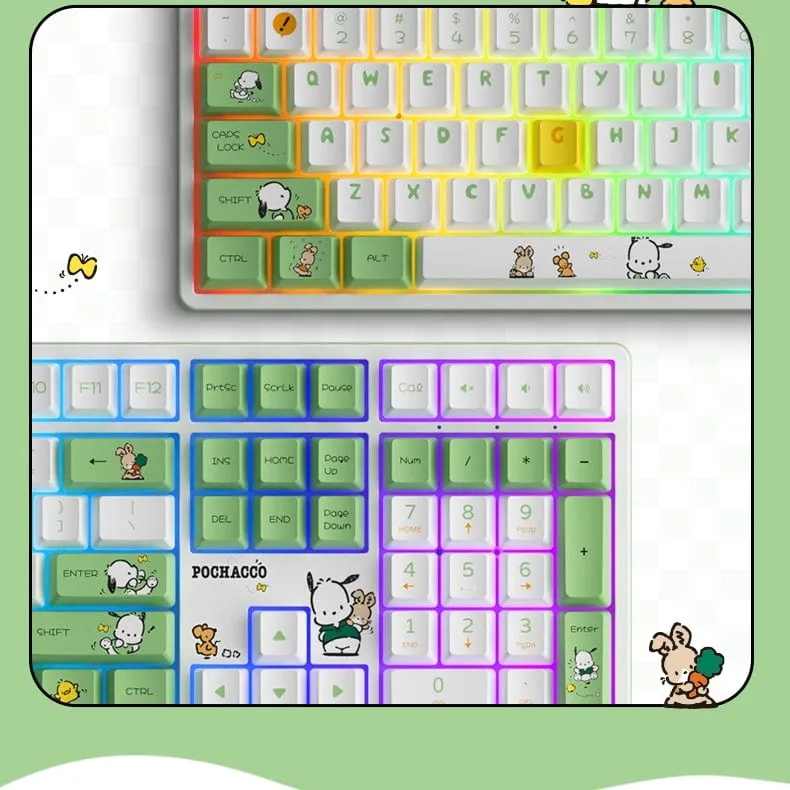 Kawaii Pochacco Three-mode Wireless Mechanical Keyboard