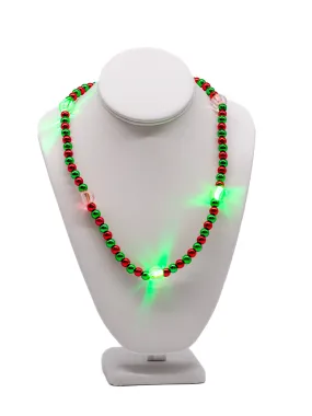 Light Up Beaded Holiday Necklace