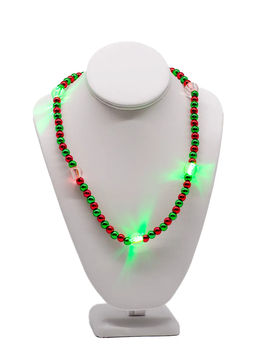 Light Up Beaded Holiday Necklace