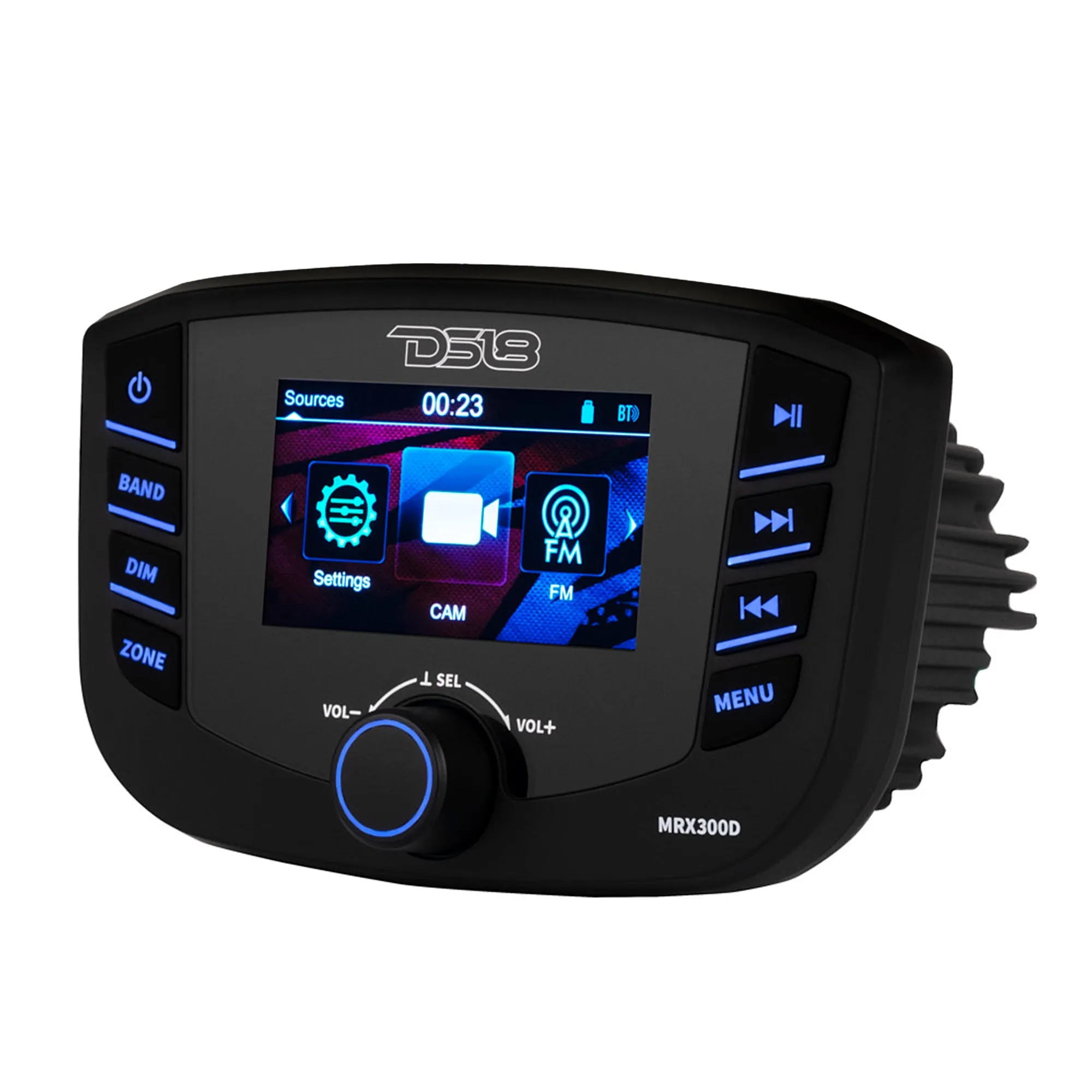 Marine Headunit TFT screen , 3 Zones, 4 volts Output, Bluetooth, RDS 4X50 Watts With DAB  for Europe