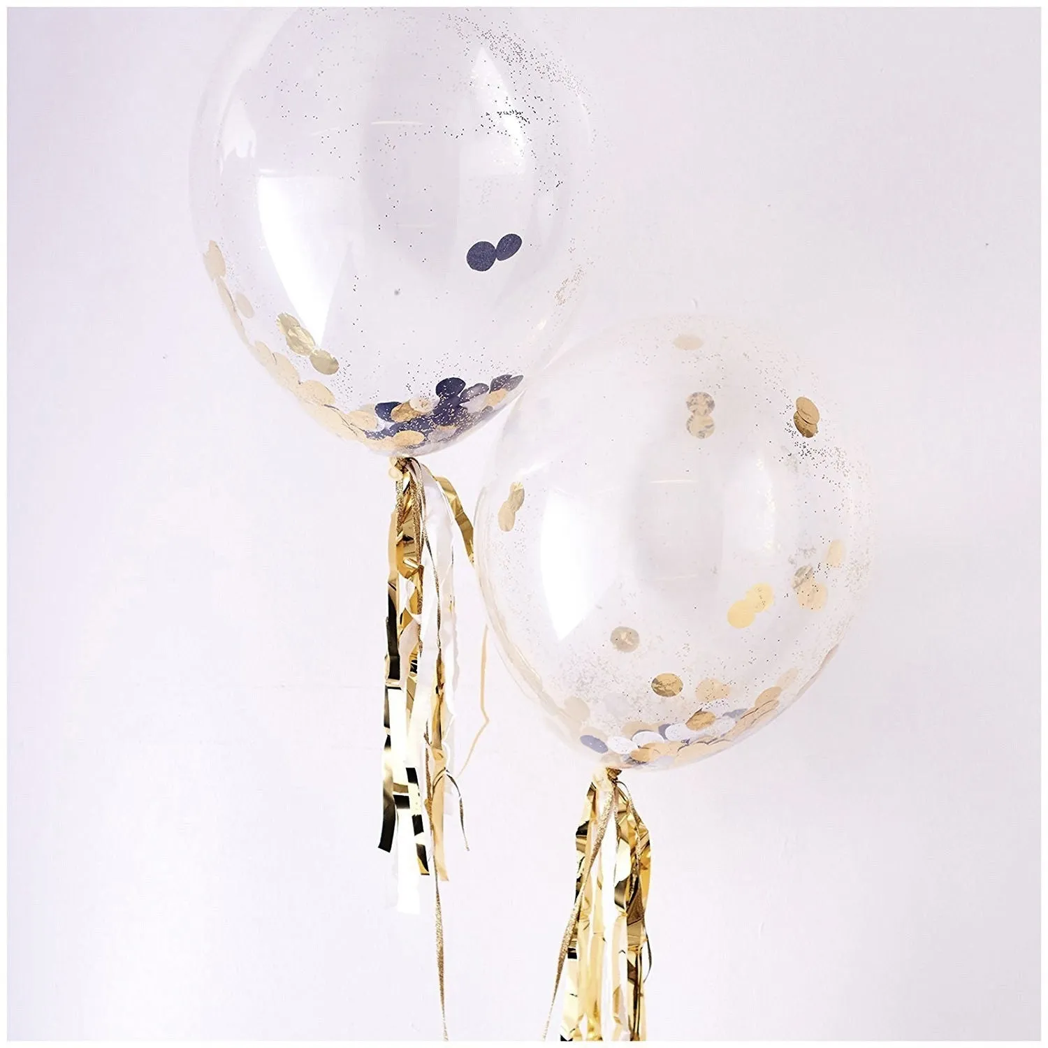 Meri Meri Confetti Balloon Kit - Shine Black & Gold