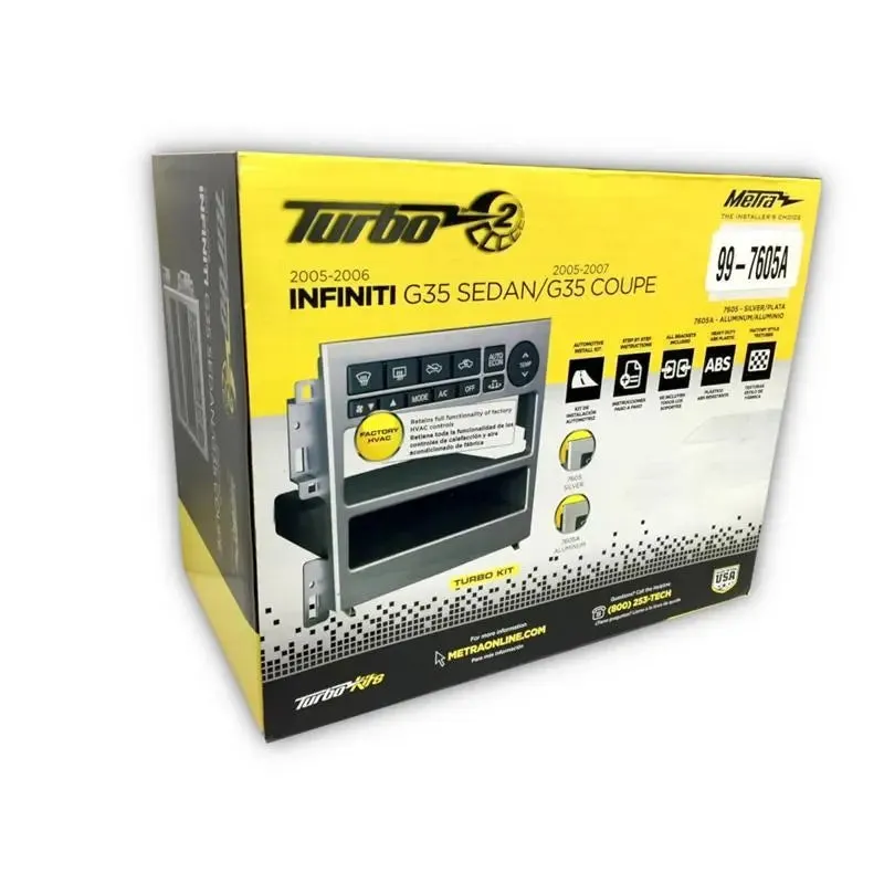 Metra 99-7605A Single DIN Dash Kit for select 2005-2007 Infiniti G35 (w/o NAV)