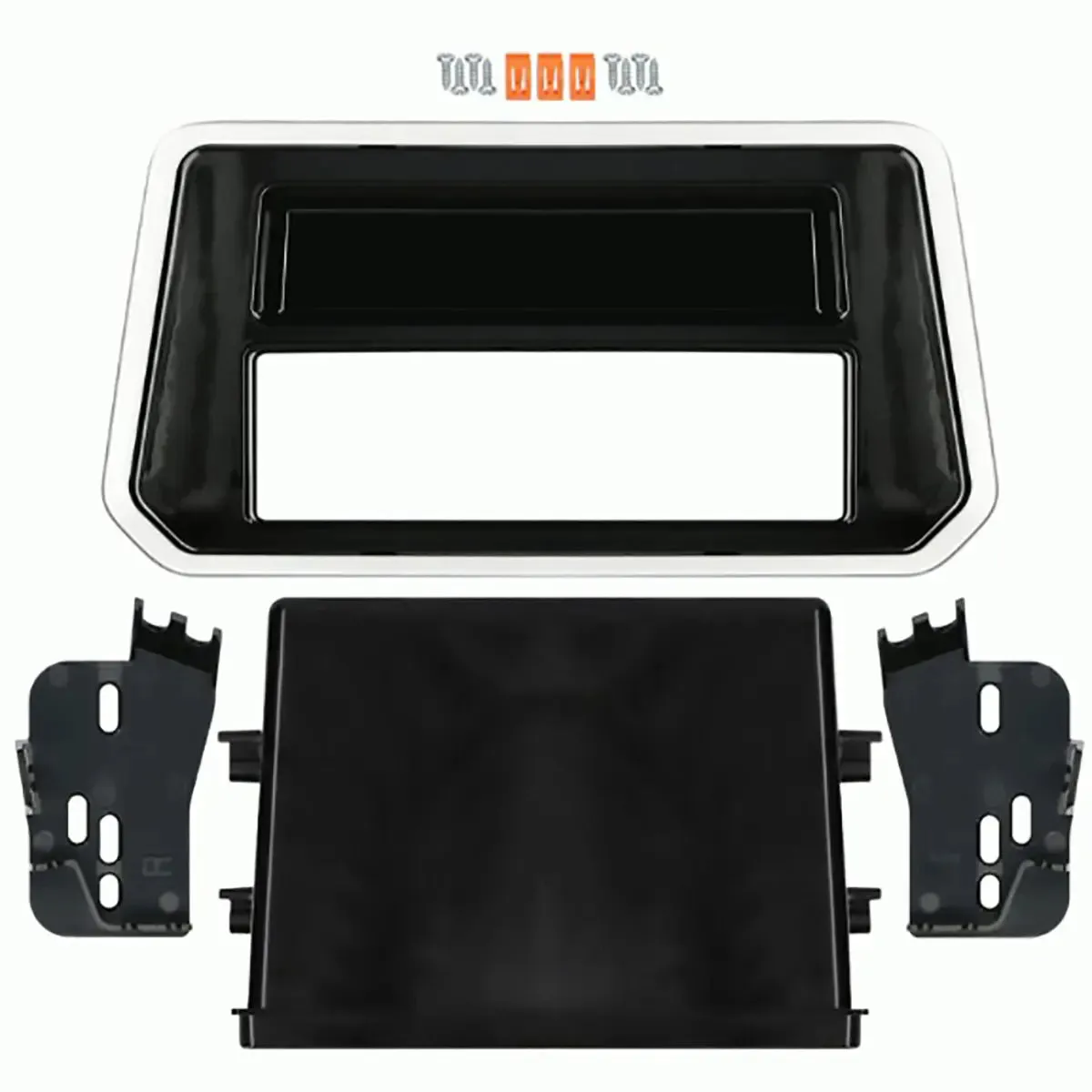 Metra 99-7637 Single DIN Car Stereo Dash Kit for Select 2019-2021 Nissan Altima Black/Silver