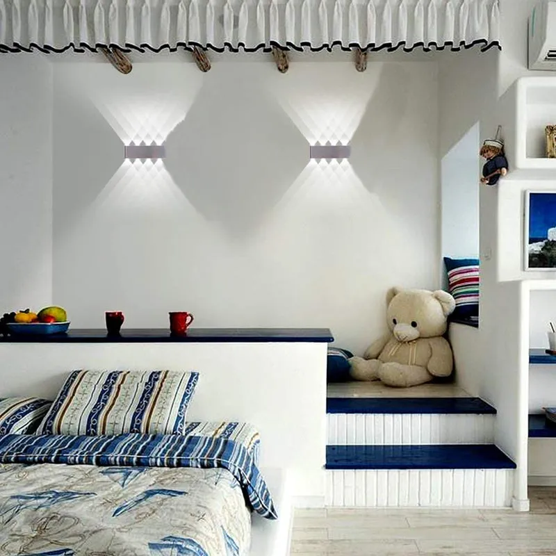 Modern Rectangular Aluminum Wall Lamp For Corridor Bedroom Staircase