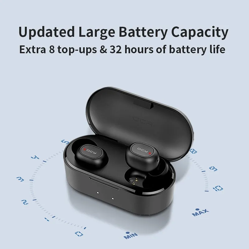 QCY QS2 TWS Bluetooth V5.0 Headphones 3D Stereo Sports Wireless Earphones with Dual Microphone