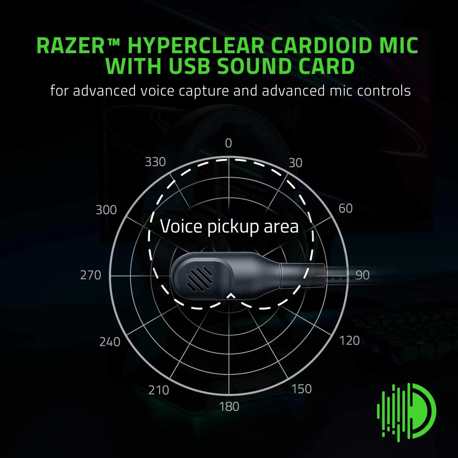 Razer Blackshark V2 ESports Headset, Multi-Platform Wired, With USB Sound Card