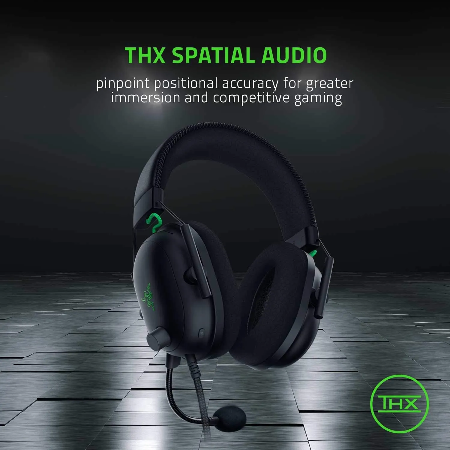 Razer Blackshark V2 ESports Headset, Multi-Platform Wired, With USB Sound Card