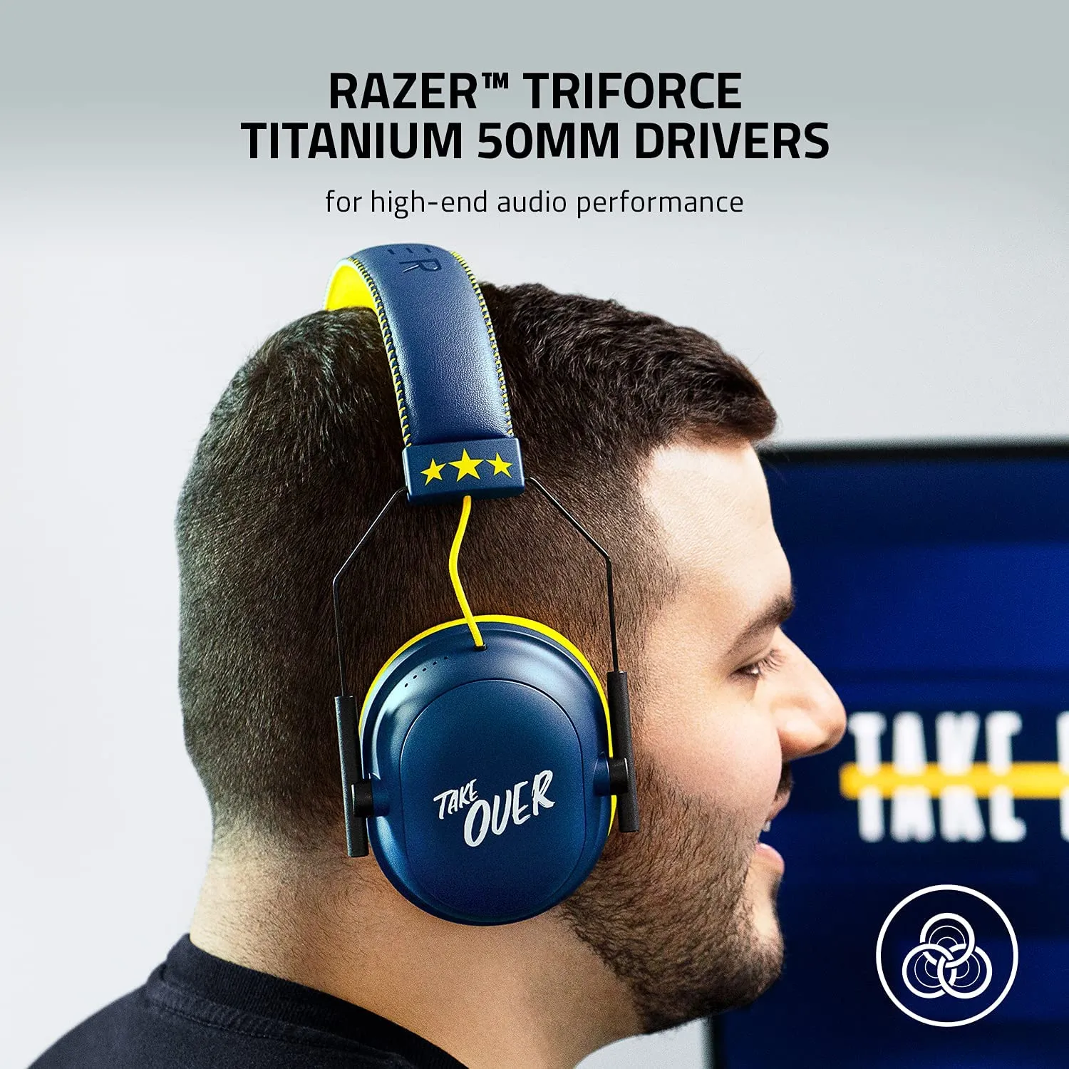 Razer Headset BlackShark V2 Gaming Headset: THX 7.1 Spatial Surround Sound - 50mm Drivers - Detachable Mic - for PC, PS4, PS5, Switch, Xbox One, Xbox Series X & S - 3.5mm Audio Jack & USB DAC - (CourageJD)