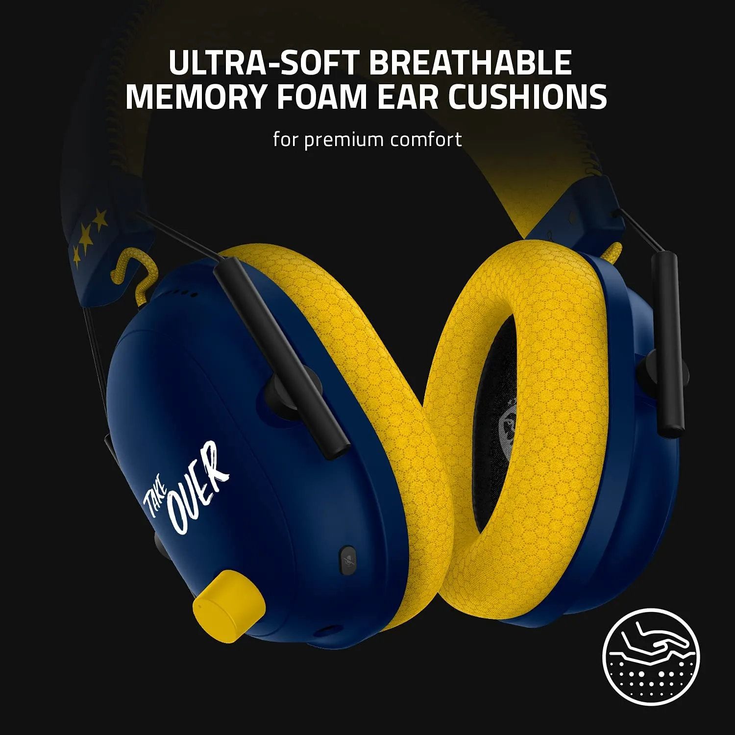 Razer Headset BlackShark V2 Gaming Headset: THX 7.1 Spatial Surround Sound - 50mm Drivers - Detachable Mic - for PC, PS4, PS5, Switch, Xbox One, Xbox Series X & S - 3.5mm Audio Jack & USB DAC - (CourageJD)