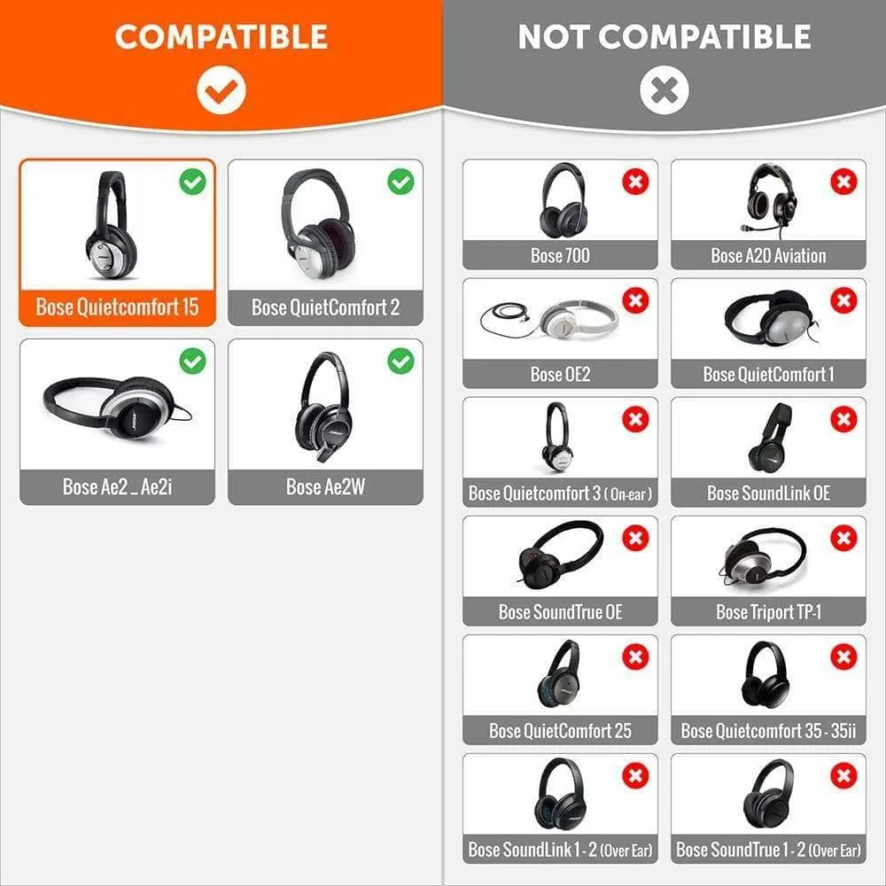 Replacement Earpads For Bose QC15 Headphones